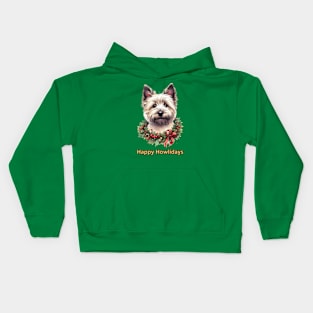 Happy Howlidays Cairn Terrier Kids Hoodie